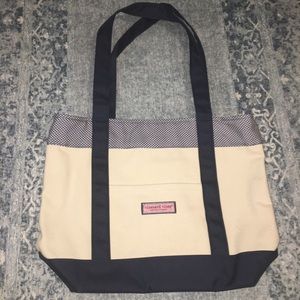 Vineyard Vines Navy Blue Classic Whale Tote